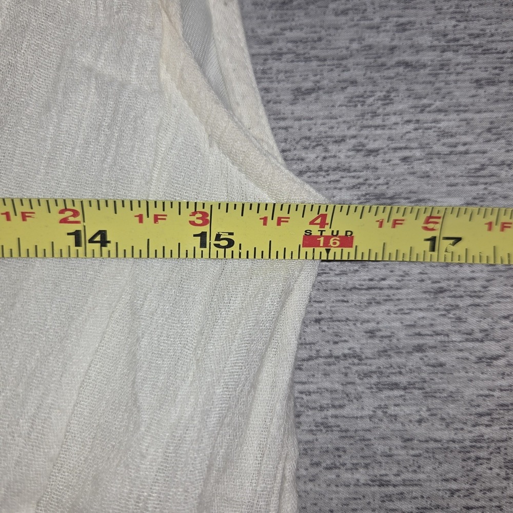 Lucky Brand Embroidered Sleeveless Dress Ivory/ Cream Boho Size Medium‎ - Picture 8 of 11